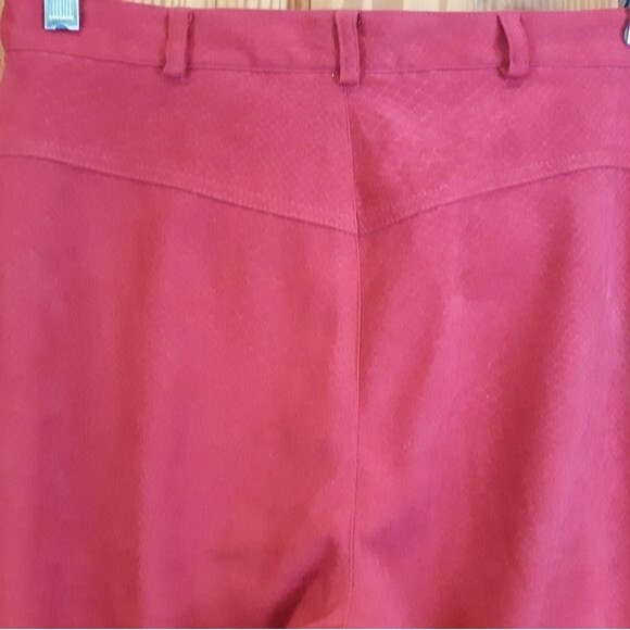 Cache Red Snakeskin Pants Ultra High Rise 8 - Picture 6 of 12